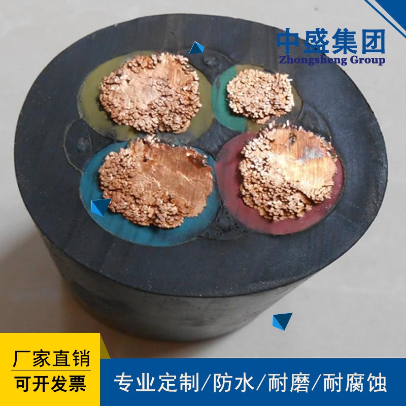 中盛野外用橡套重型橡套耐油软电缆 YCW 10*1.5